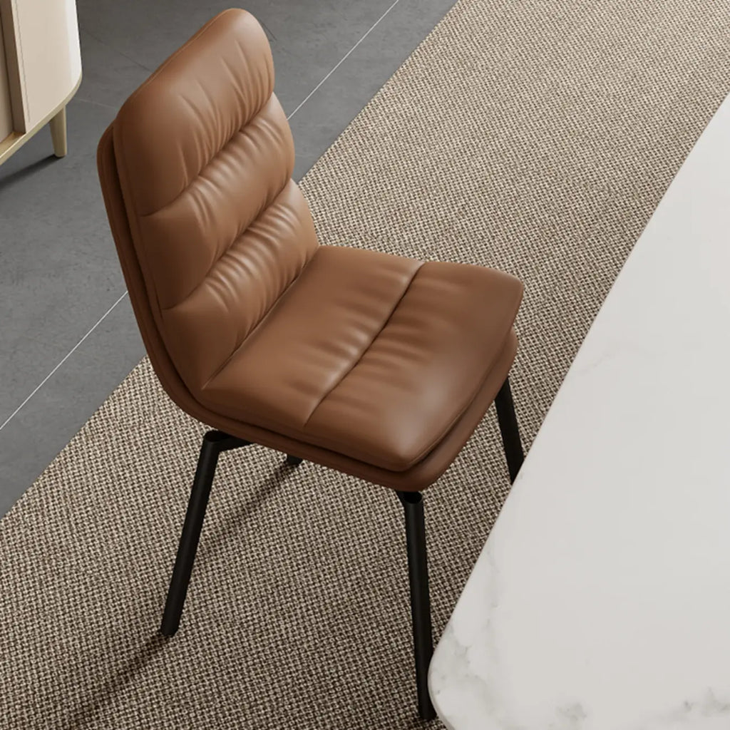 Sedia girevole da pranzo in similpelle Art Déco