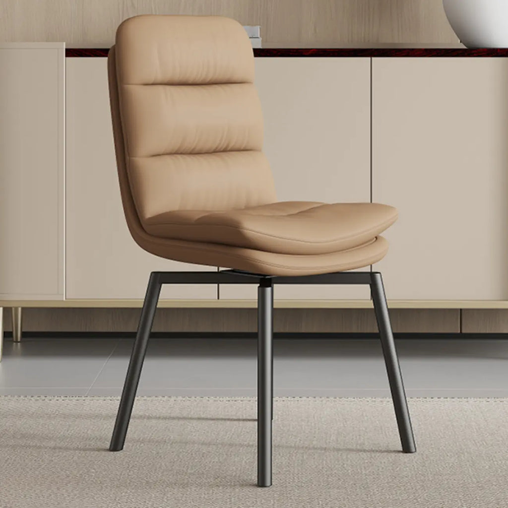 Sedia girevole da pranzo in similpelle Art Déco