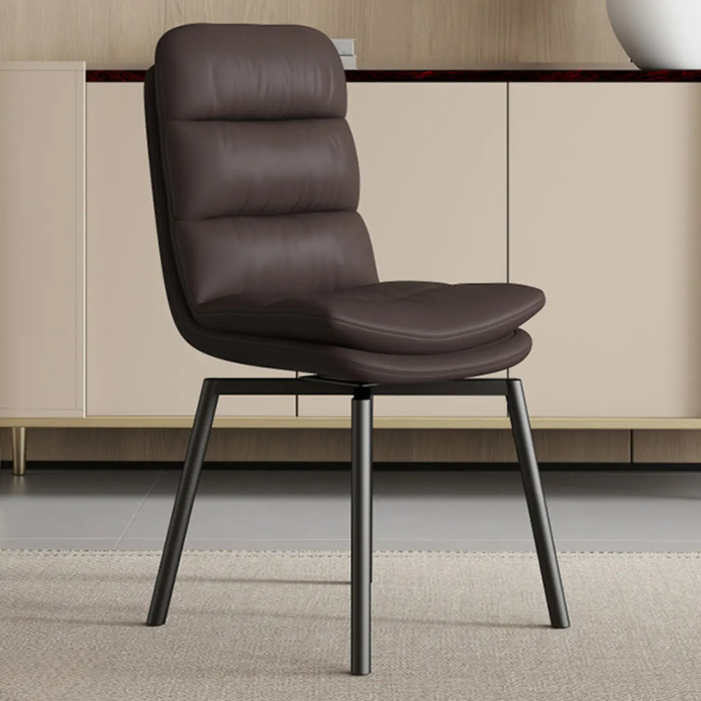 Sedia girevole da pranzo in similpelle Art Déco