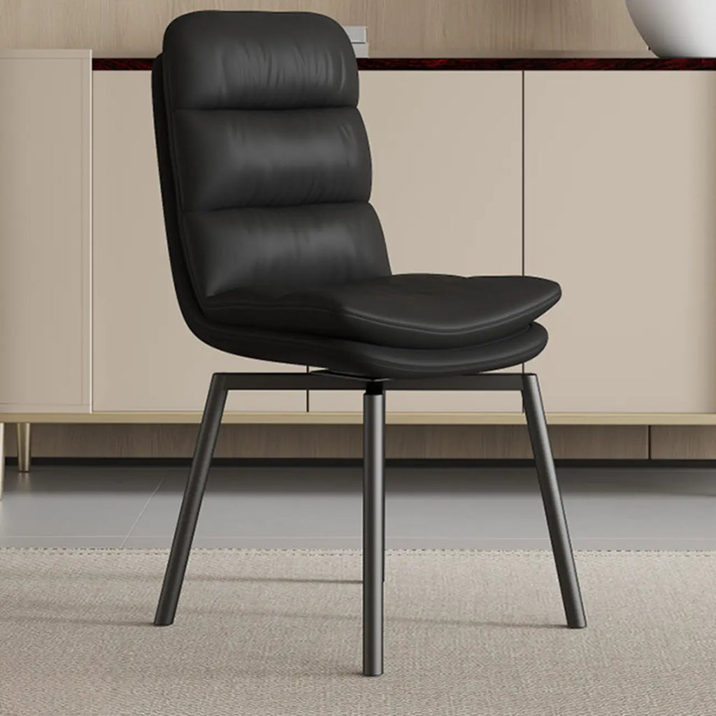 Sedia girevole da pranzo in similpelle Art Déco