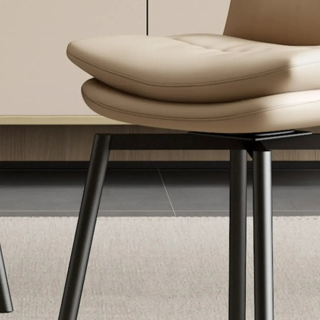 Sedia girevole da pranzo in similpelle Art Déco
