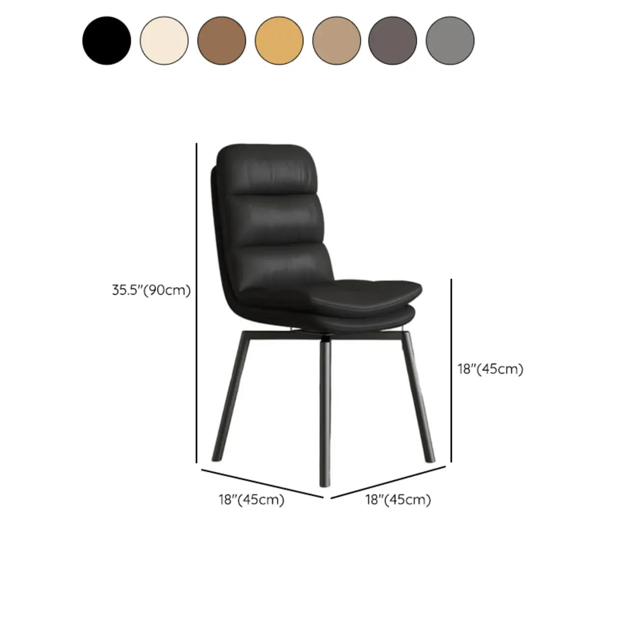 Sedia girevole da pranzo in similpelle Art Déco