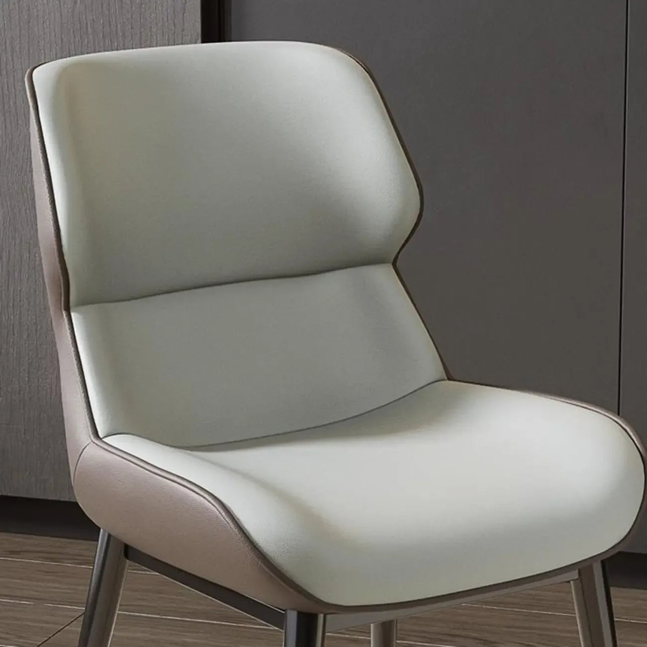 Ensemble de 2 chaises de salle à manger modernes à oreilles en similicuir