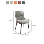 Ensemble de 2 chaises de salle à manger modernes à oreilles en similicuir