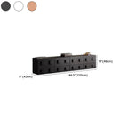 Meuble TV rectangulaire en bois marron à deux niveaux pour salon