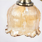 Lampe LED ambrée en forme de fleur pour chambre d'enfant