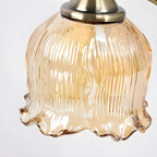 Lampe LED ambrée en forme de fleur pour chambre d'enfant