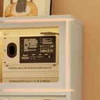 Vitrine moderne sur pied à 5 niveaux avec couvercle rabattable