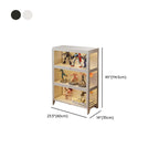Vitrine moderne sur pied à 5 niveaux avec couvercle rabattable