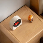 Petite table de chevet moderne cubique à 2 tiroirs en bois