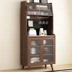 Buffet de cuisine en bois brun avec tiroir