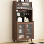 Buffet de cuisine en bois brun avec tiroir