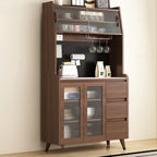 Buffet de cuisine en bois brun avec tiroir
