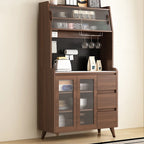 Buffet de cuisine en bois brun avec tiroir