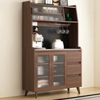 Buffet de cuisine en bois brun avec tiroir