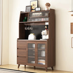 Buffet de cuisine en bois brun avec tiroir