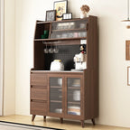 Buffet de cuisine en bois brun avec tiroir
