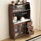 Buffet de cuisine en bois brun avec tiroir