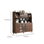 Buffet de cuisine en bois brun avec tiroir