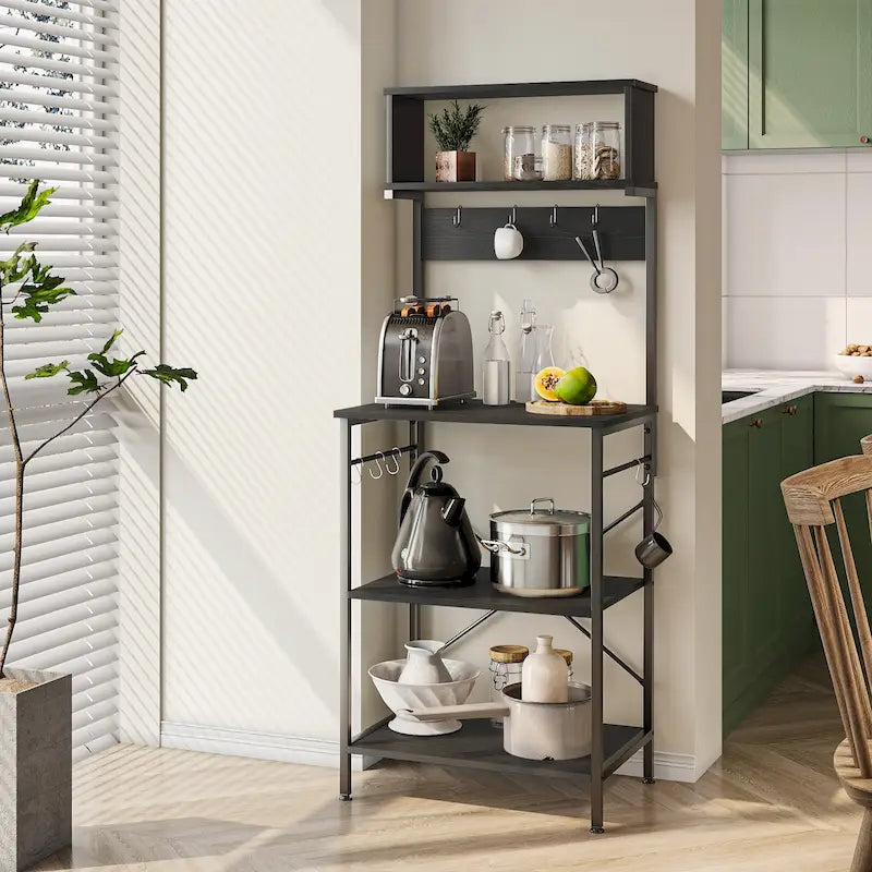 Portapane da cucina da 60 pollici con credenza a 8 ganci laterali