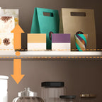 Vitrine en bois kaki avec étagère réglable et tiroir