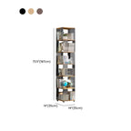 Bibliothèque minimaliste en acrylique et bambou à 5 étagères étroites