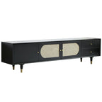 Commode minimaliste en bois et encre, meuble TV