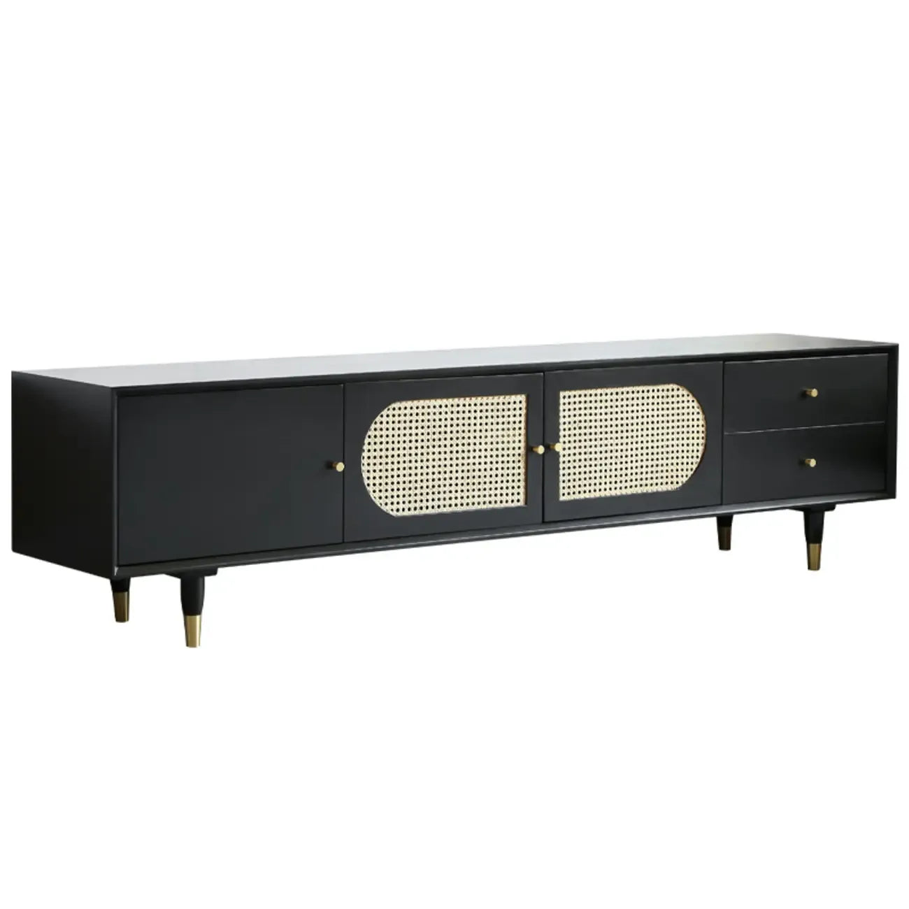Commode minimaliste en bois et encre, meuble TV