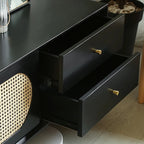 Commode minimaliste en bois et encre, meuble TV