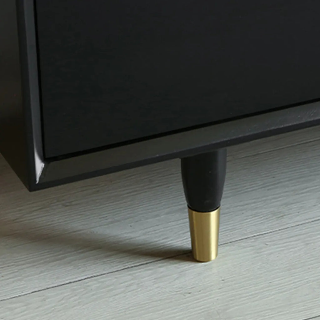 Commode minimaliste en bois et encre, meuble TV