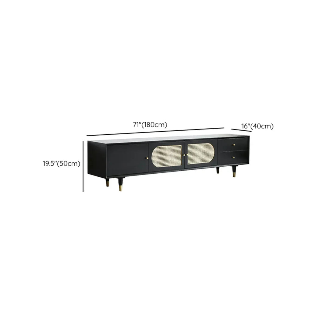 Commode minimaliste en bois et encre, meuble TV