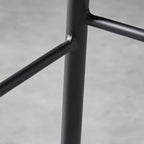 Tabouret de bar moderne en cuir, hauteur comptoir, avec dossier