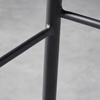 Tabouret de bar moderne en cuir, hauteur comptoir, avec dossier
