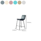 Tabouret de bar moderne en cuir, hauteur comptoir, avec dossier