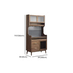 Buffet de cuisine ouvert en bois brun avec étagère