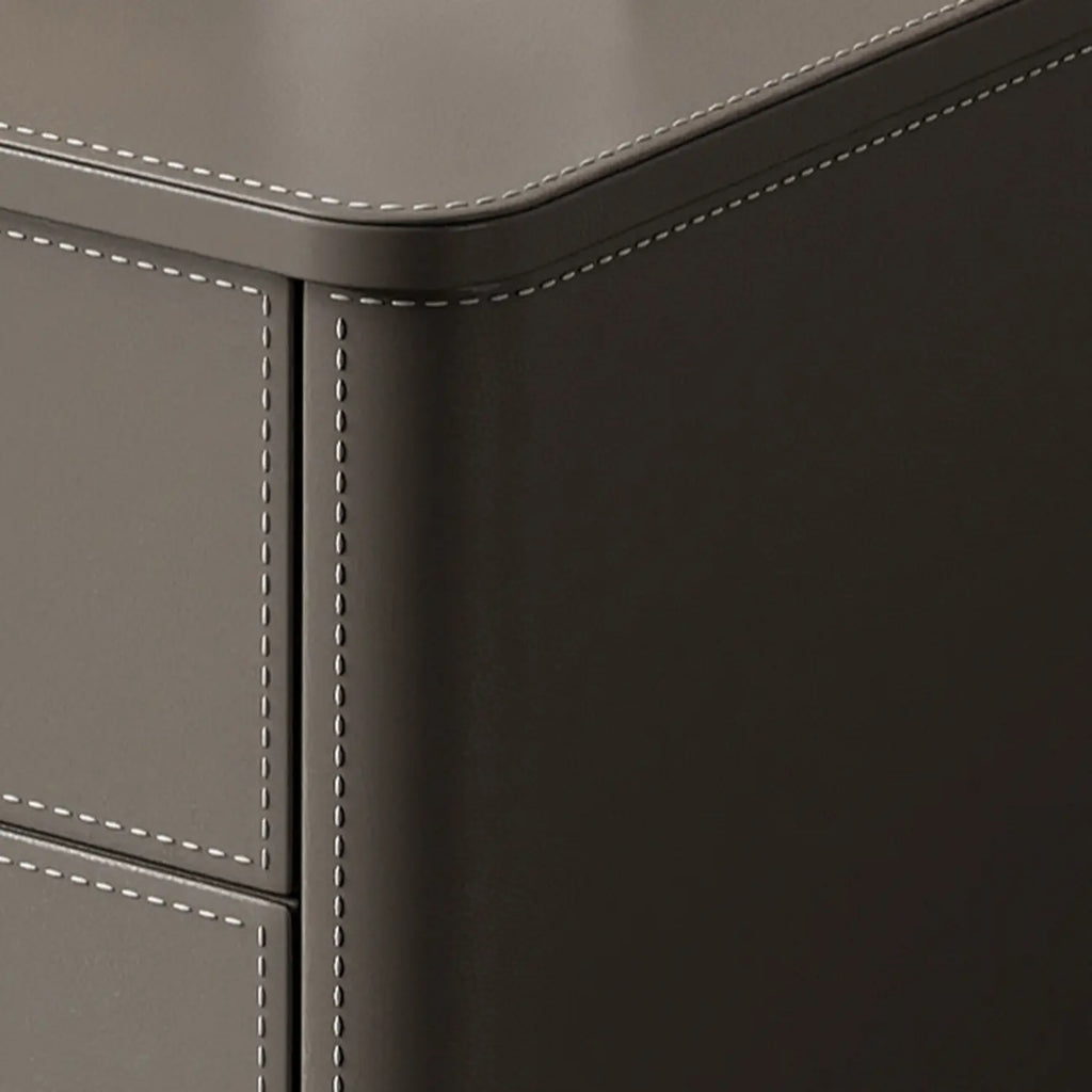 Table de chevet moderne avec plateau en pin et 2 tiroirs
