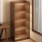 Bibliothèques verticales marron à plusieurs niveaux en bois à dos fermé