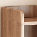 Bibliothèques verticales marron à plusieurs niveaux en bois à dos fermé