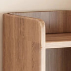 Bibliothèques verticales marron à plusieurs niveaux en bois à dos fermé