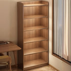 Bibliothèques verticales marron à plusieurs niveaux en bois à dos fermé