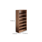 Bibliothèques verticales marron à plusieurs niveaux en bois à dos fermé