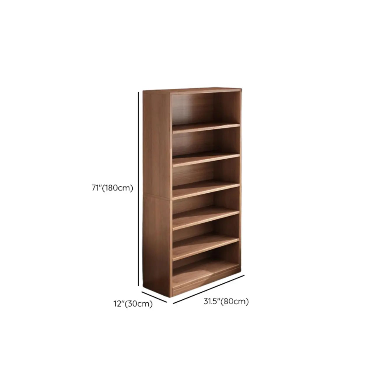 Bibliothèques verticales marron à plusieurs niveaux en bois à dos fermé