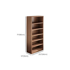 Bibliothèques verticales marron à plusieurs niveaux en bois à dos fermé