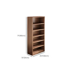 Bibliothèques verticales marron à plusieurs niveaux en bois à dos fermé