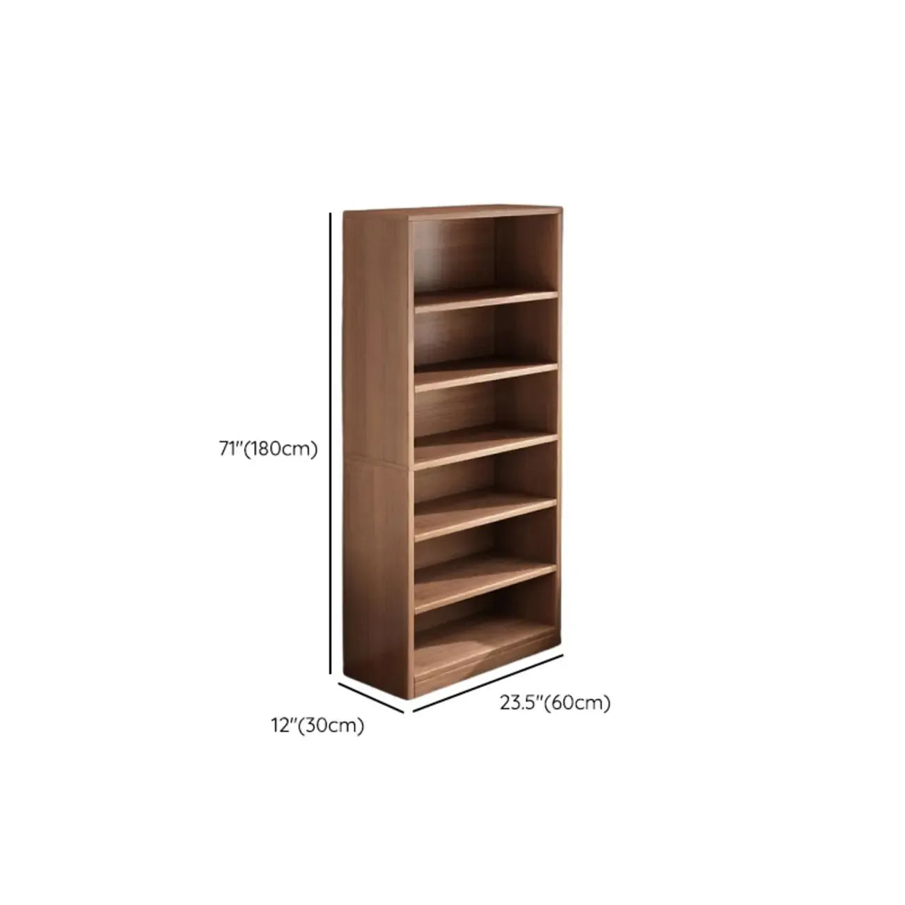Bibliothèques verticales marron à plusieurs niveaux en bois à dos fermé