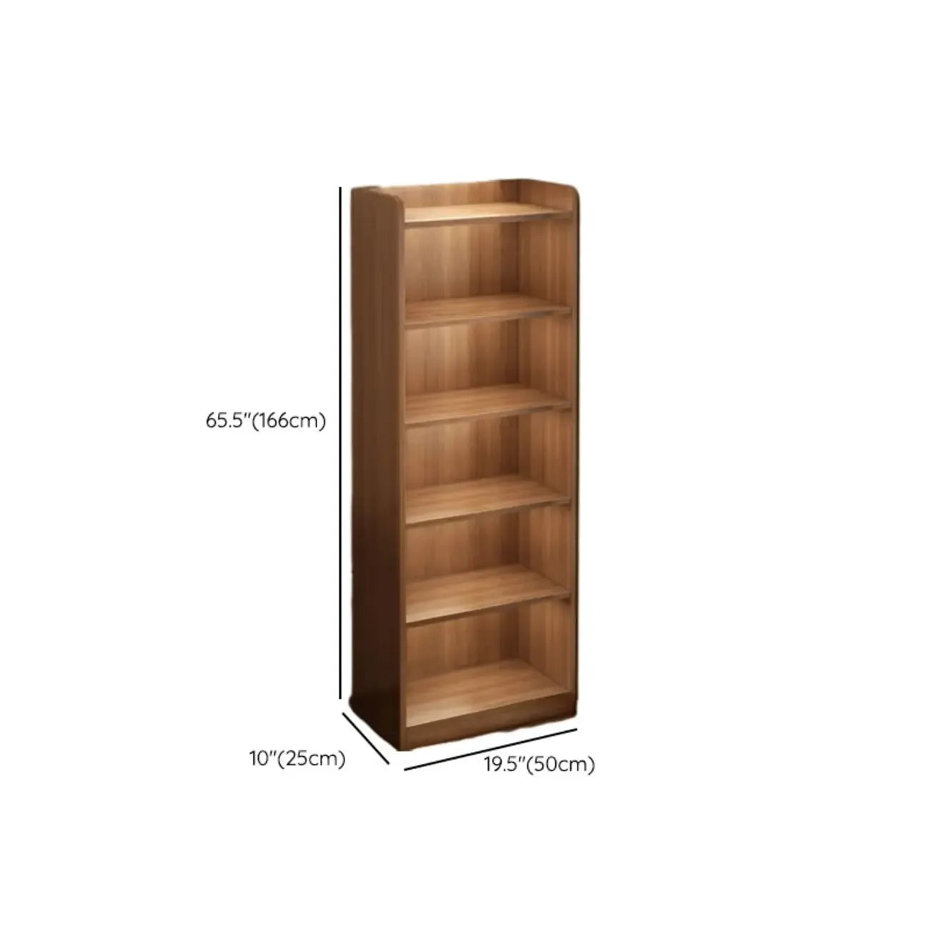 Bibliothèques verticales marron à plusieurs niveaux en bois à dos fermé