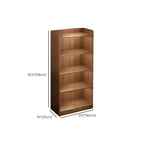 Bibliothèques verticales marron à plusieurs niveaux en bois à dos fermé