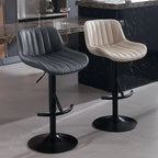 Tabourets de bar pivotants en cuir, style industriel moderne et réglable
