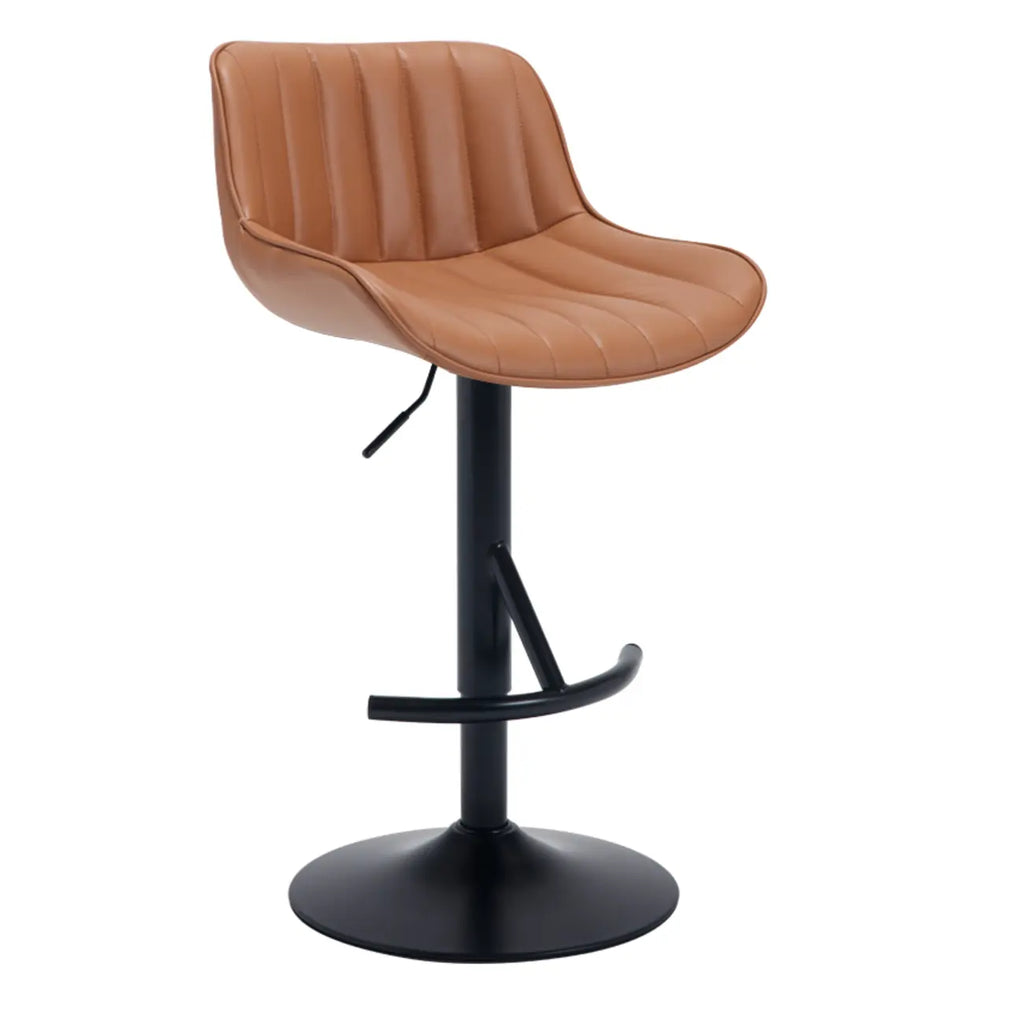 Tabourets de bar pivotants en cuir, style industriel moderne et réglable
