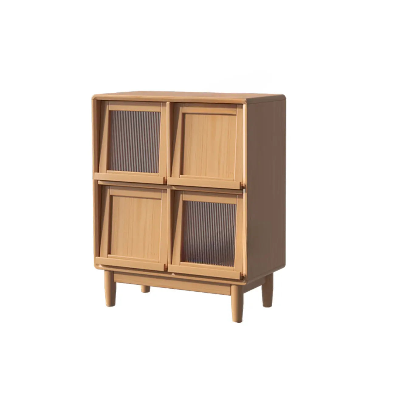 Bibliothèque horizontale rectangulaire en bois à abattant avec portes